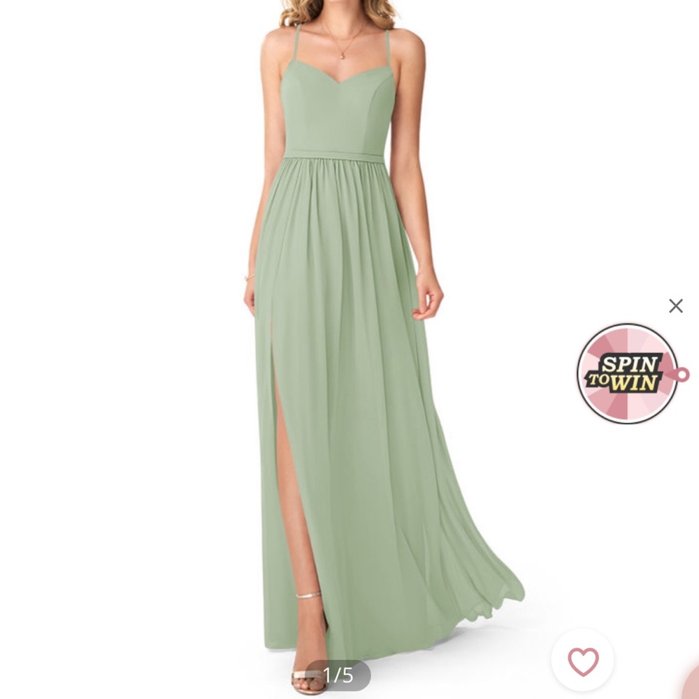 Azazie Shelly Bridesmaid Dress in Dusty Sage